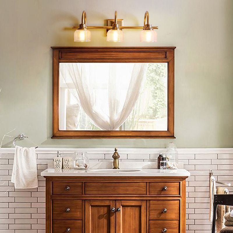 Arisha Applique Murale Bol Vintage, Métal/Verre, Laiton, Salle de Bain - Neutralighting