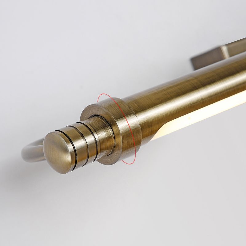 Arisha Applique Murale LED Minimaliste Linéaire, Métal/Acrylique, Or, Salle de Bain - Neutralighting