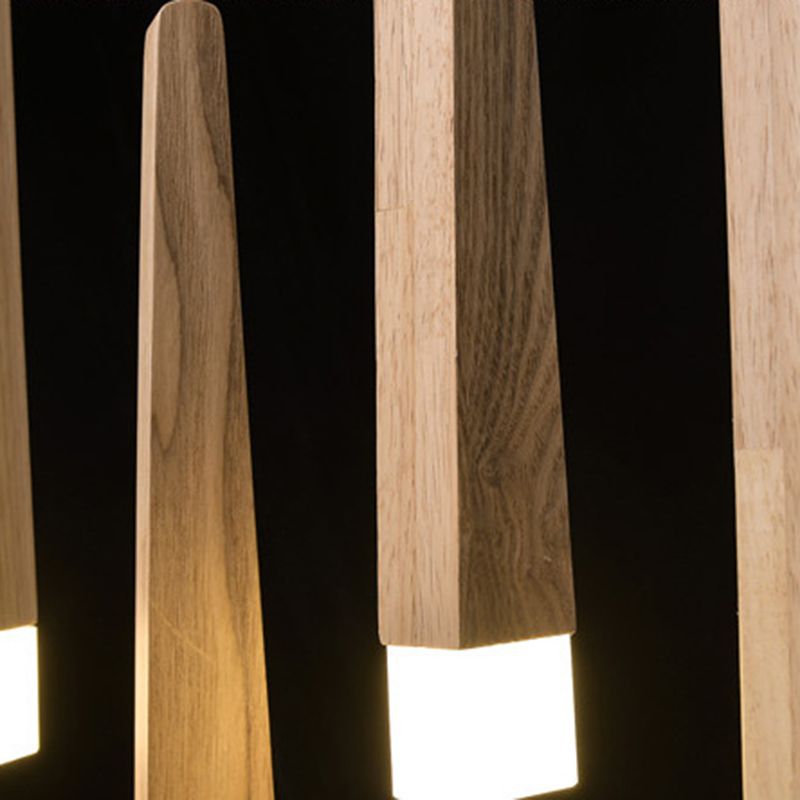 Muto Linéaire LED Suspension Bois/Acrylique Chambre à coucher Salle à manger - Neutralighting