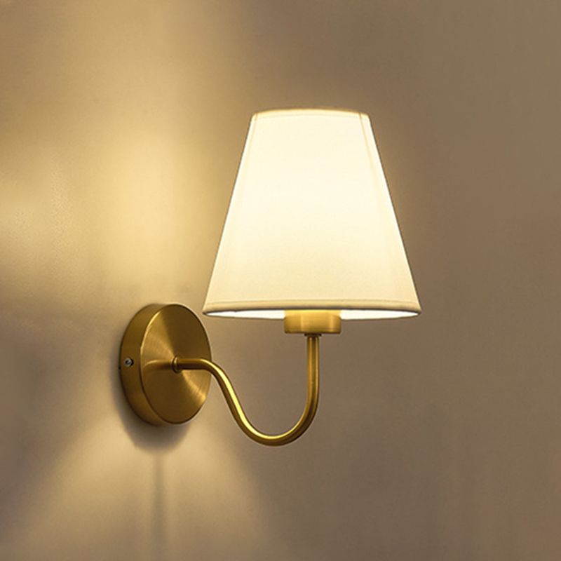 Tiffany Applique Murale Géométrique Nordique, Métal/Tissu, Noir/Blanc/Café/Lin, Chambre - Neutralighting