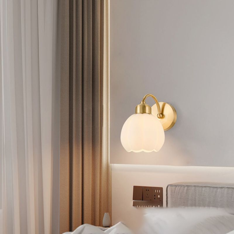 Arisha Applique Murale Fleur Rustique, Métal/Verre, Chambre - Neutralighting