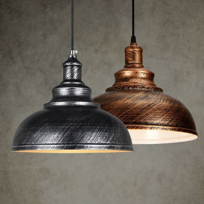 Arisha Rétro Industrielle LED Suspension Noir Blanc Gris Métal Salle à manger - Neutralighting