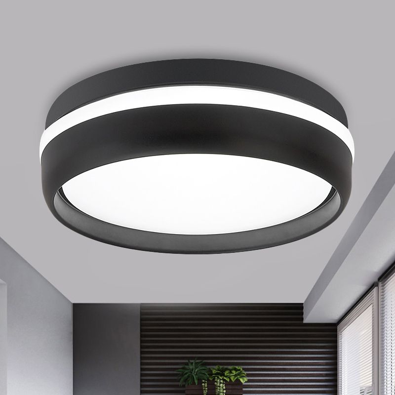 Arisha Plafonnier Rond Moderne, Métal, Noir/Gris, Salon - Neutralighting
