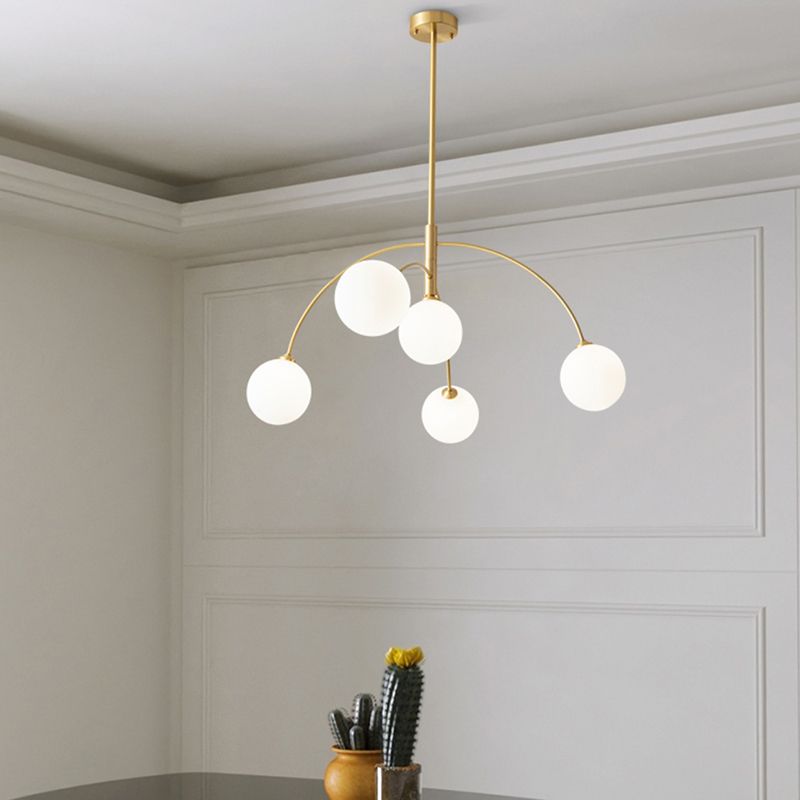 Valentina Lustre Minimaliste, Metal/Verre, Noir/Or, Salon - Neutralighting