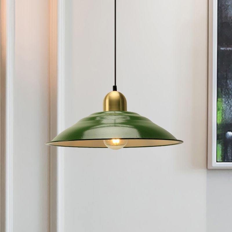 Arisha Vintage LED Suspension Vert Métal Chambre à coucher Salon - Neutralighting