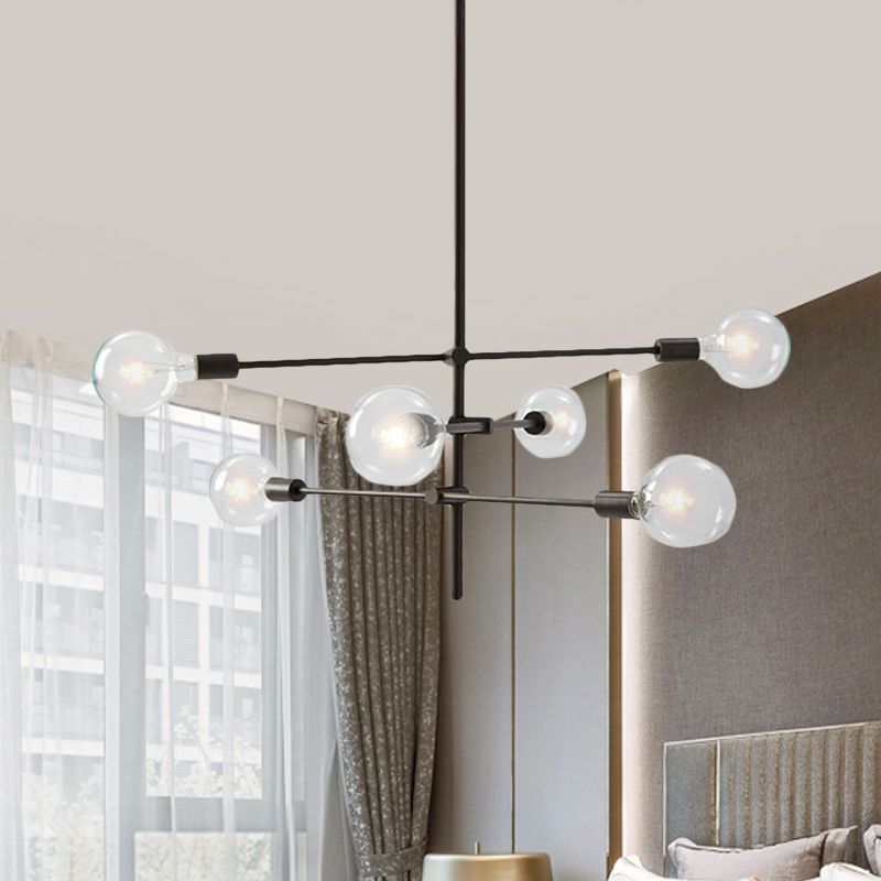 Valentina Moderne Lustre Noir/Doré Métal/Verre Salon Chambre à coucher - Neutralighting