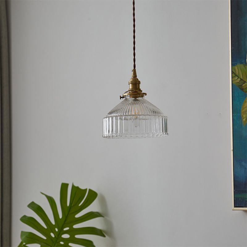 Arisha Vintage LED Suspension Laiton/Noire Verre Salle à Manger - Neutralighting