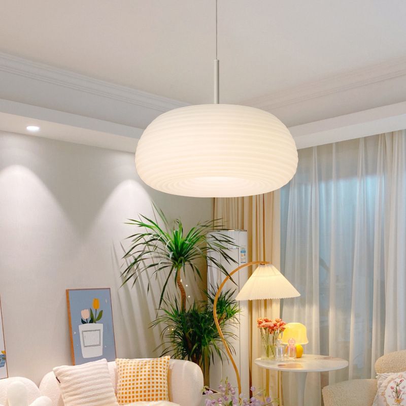 Janine Suspension Tambour Naturelle. Blanc. Chambre