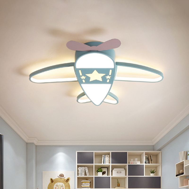 Valentina Moderne LED Plafonnier Bleu Rose Métal Acrylique Salon - Neutralighting