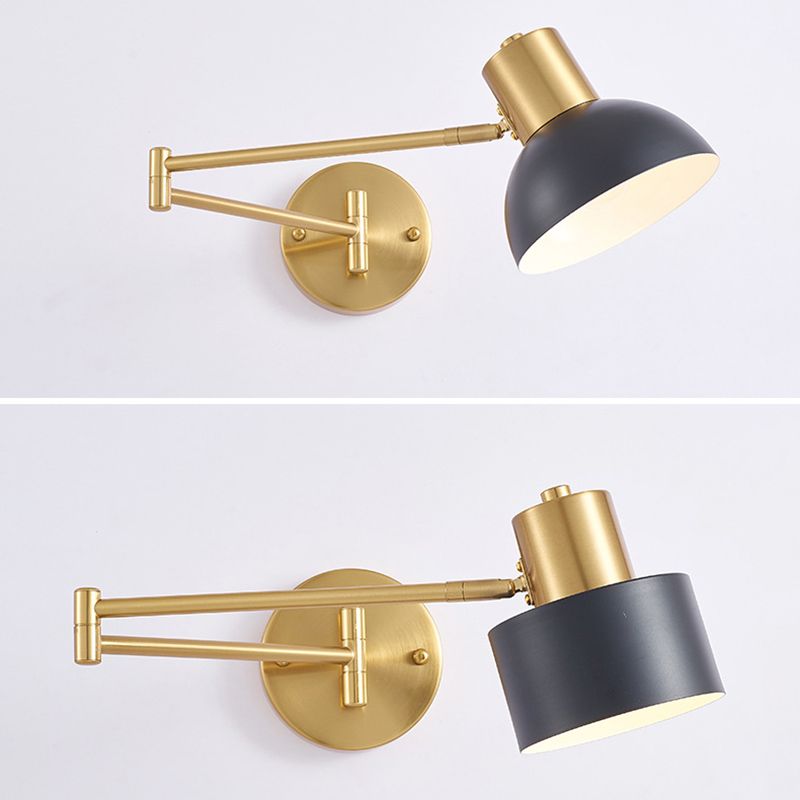 Arisha Applique Orientable Géométrique Moderne, Métal, Noir/Or, Chambre - Neutralighting