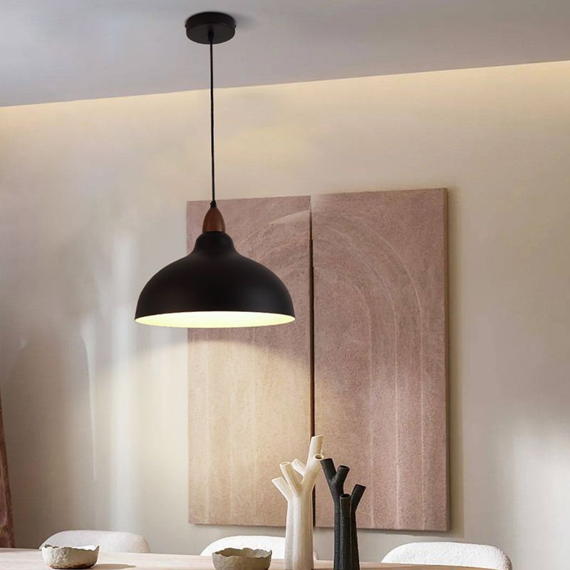 Valentina Suspension Bol Moderne, Métal, Noir/Blanc, Salon - Neutralighting