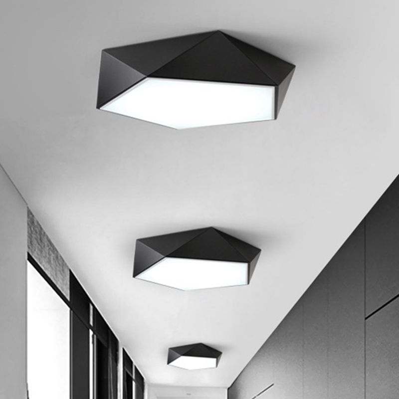 Arisha Design LED Plafonnier Simple Moderne Métal Noir/Blanc Salon - Neutralighting