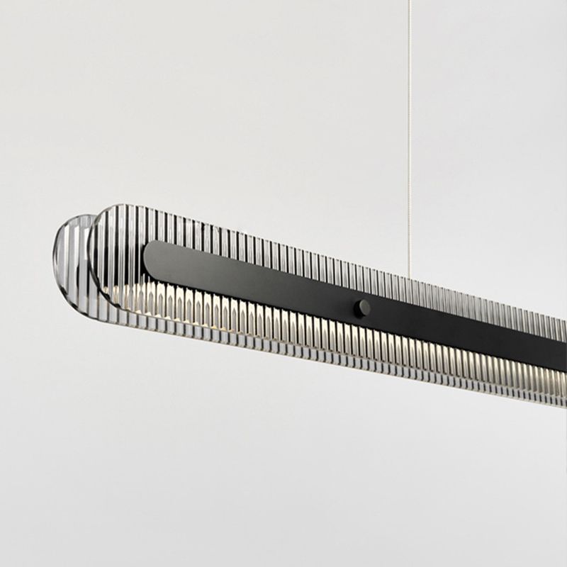 Arisha Luminaires Suspensions Linéaire Moderne Métal Noir Salon/Chambre à Coucher - Neutralighting
