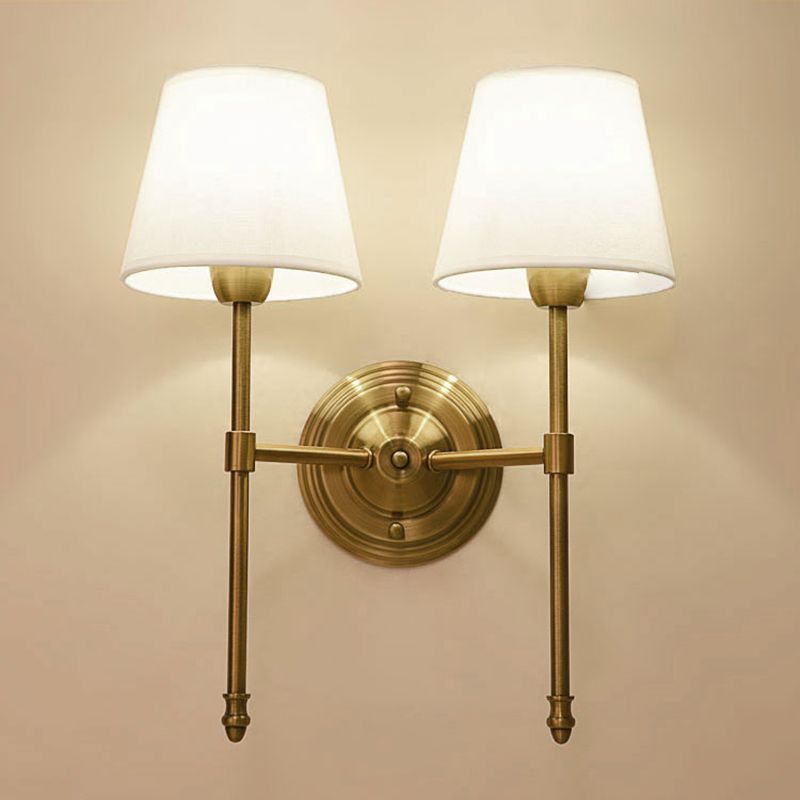 Tiffany Applique Murale Moderne, Métal/Tissu, Or, Couloir/Salon - Neutralighting