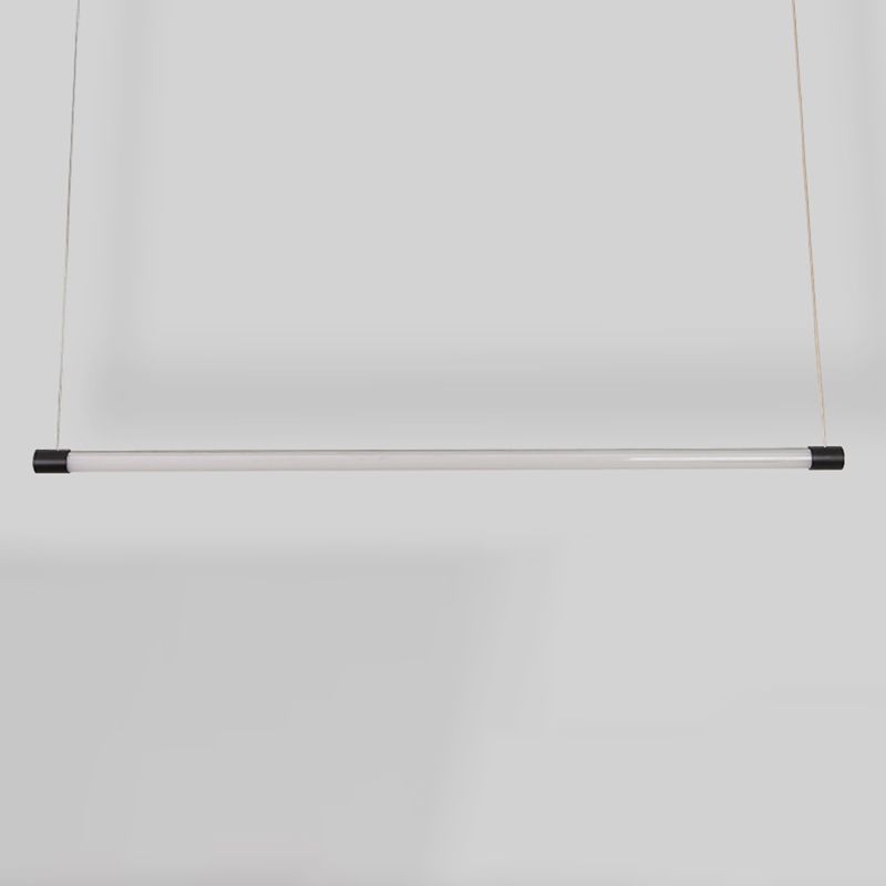 Ray Linéaire LED Suspension Noire Argent Métal Chambre à coucher - Neutralighting