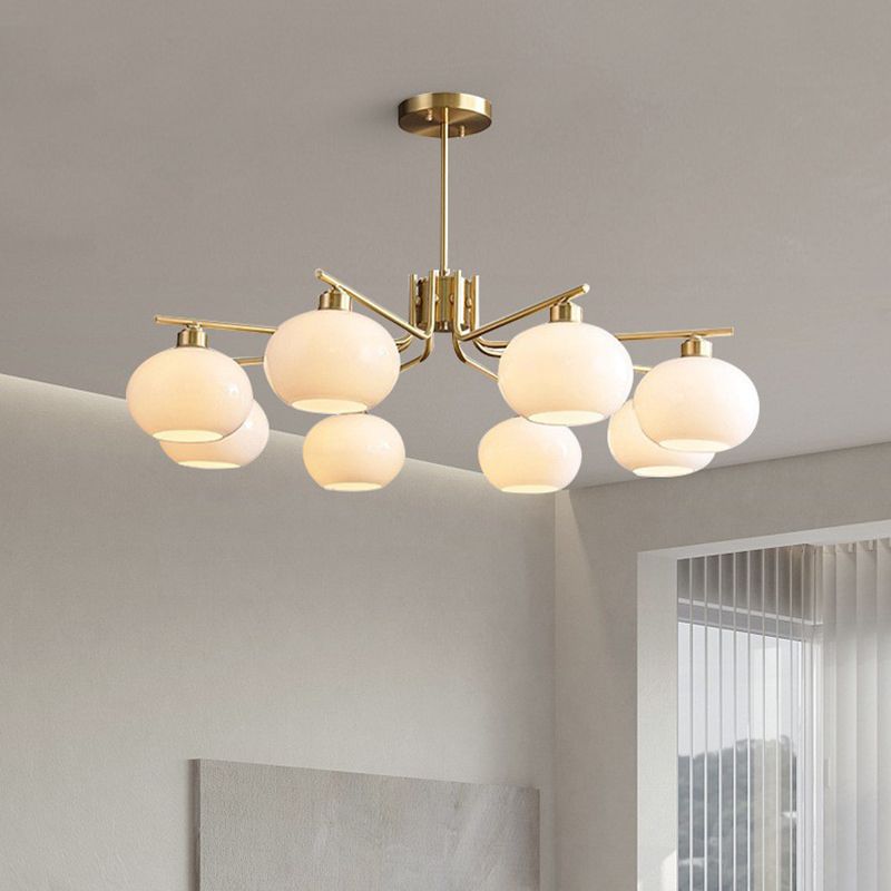 Valentina Lustre Dôme Nordique, Metal/Verre, Laiton/Nickel, Chambre - Neutralighting