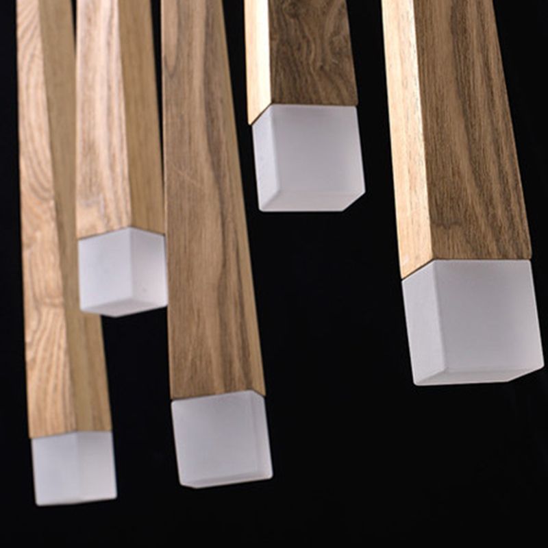Muto Linéaire LED Suspension Bois/Acrylique Chambre à coucher Salle à manger - Neutralighting