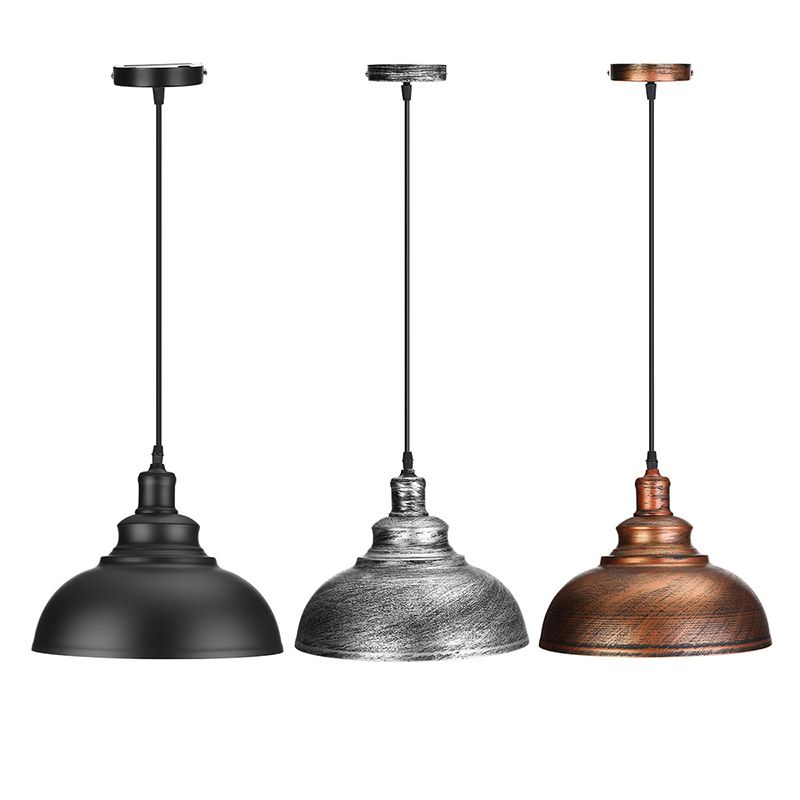Arisha Rétro Industrielle LED Suspension Noir Blanc Gris Métal Salle à manger - Neutralighting
