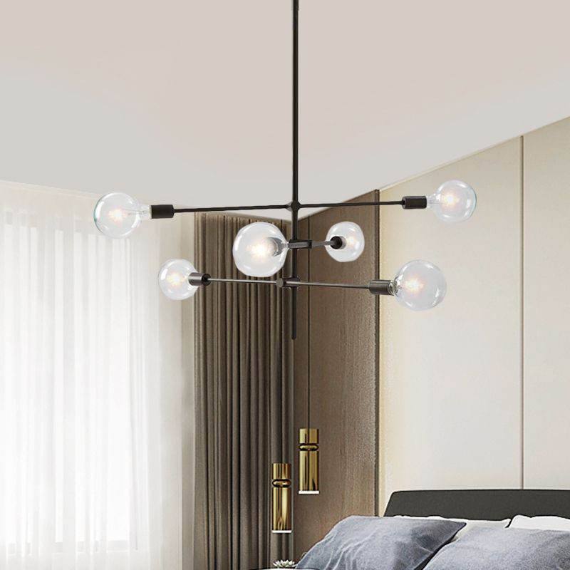 Valentina Moderne Lustre Noir/Doré Métal/Verre Salon Chambre à coucher - Neutralighting