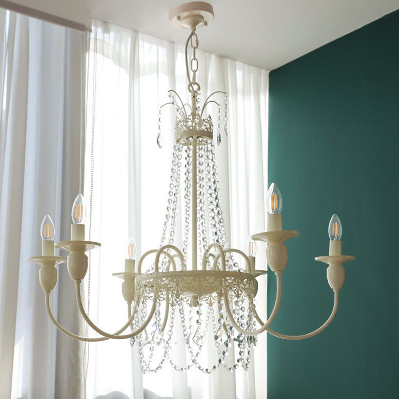 Sliva Lustre Lanterne Retro, Metal/Cristal, Blanc, Salon - Neutralighting