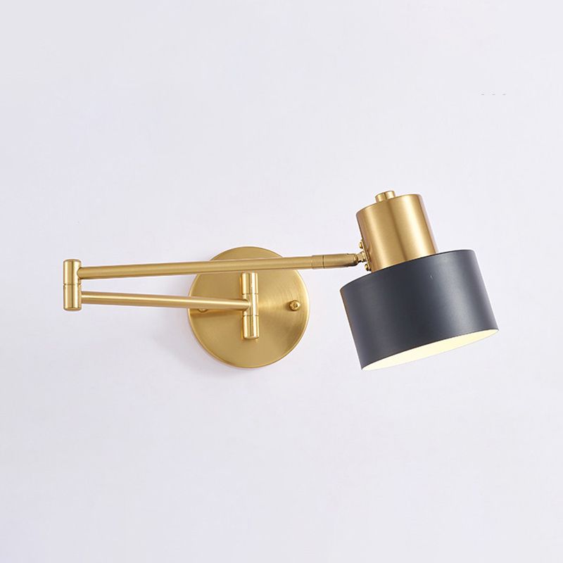 Arisha Applique Orientable Géométrique Moderne, Métal, Noir/Or, Chambre - Neutralighting