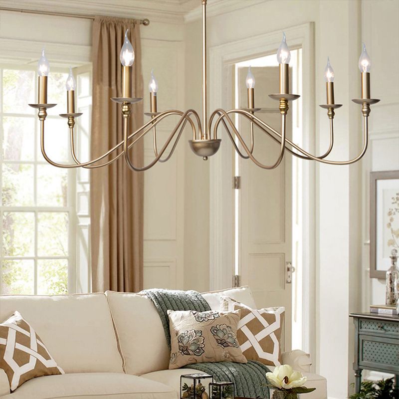 Silva Grande Luminaires Suspensions Vintage LED Métal Noir/Doré Salon