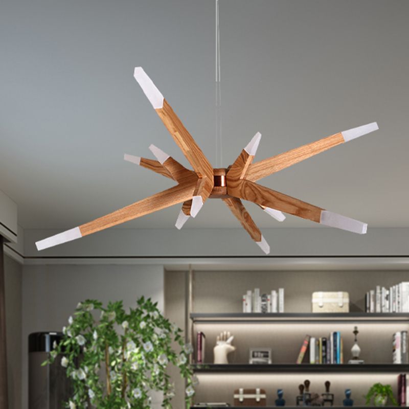 Muto Luminaires Suspensions Inégale Spoutnik Design Bois/Acrylique Chambre à Coucher - Neutralighting