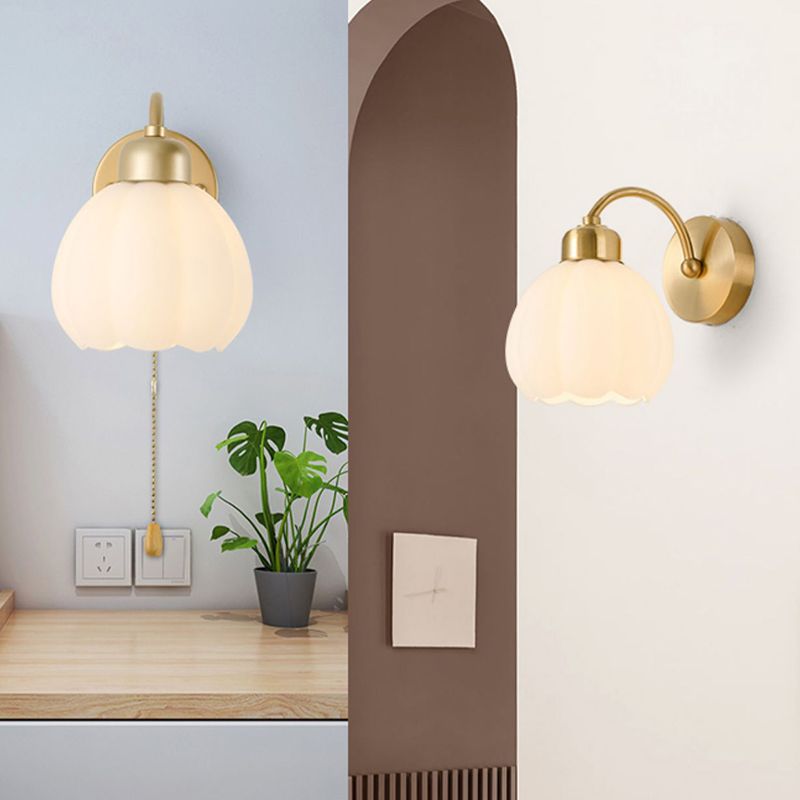 Arisha Applique Murale Fleur Rustique, Métal/Verre, Chambre - Neutralighting
