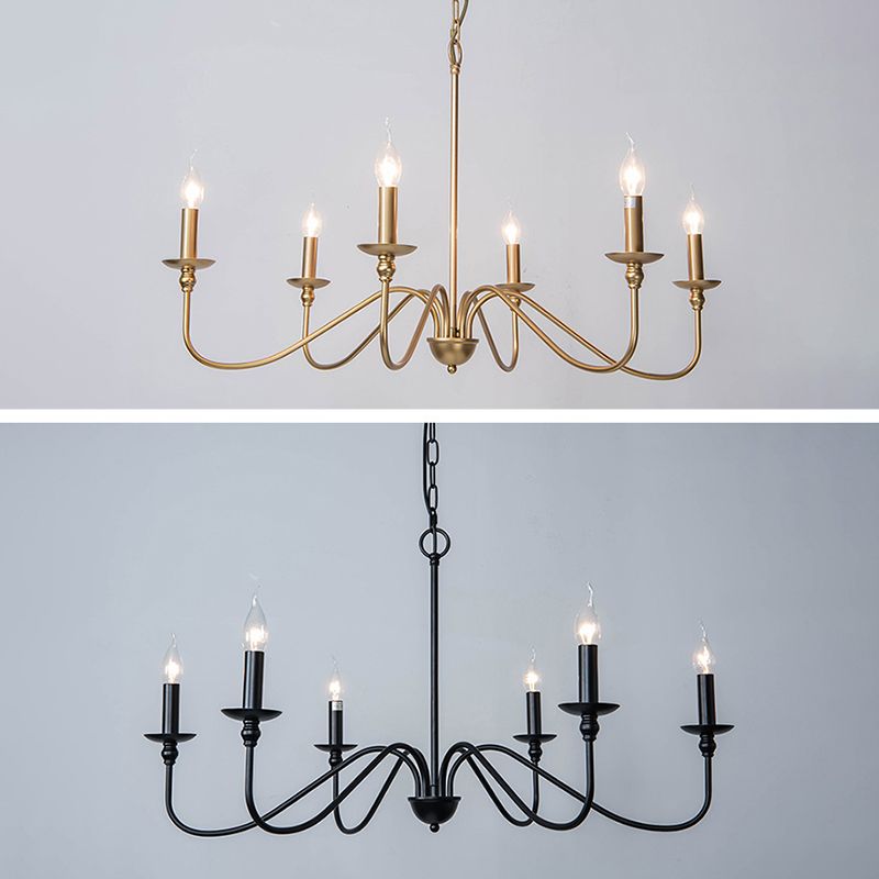Silva Grande Luminaires Suspensions Vintage LED Métal Noir/Doré Salon
