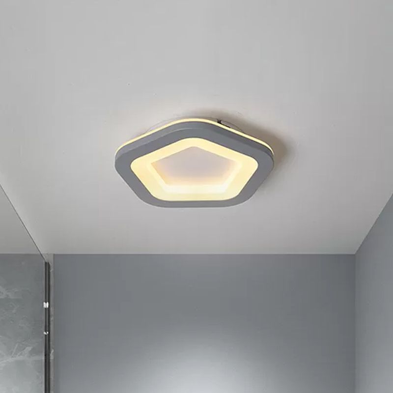 Arisha Fleur Moderne LED Plafonnier Gris Acrylique Chambre à coucher - Neutralighting