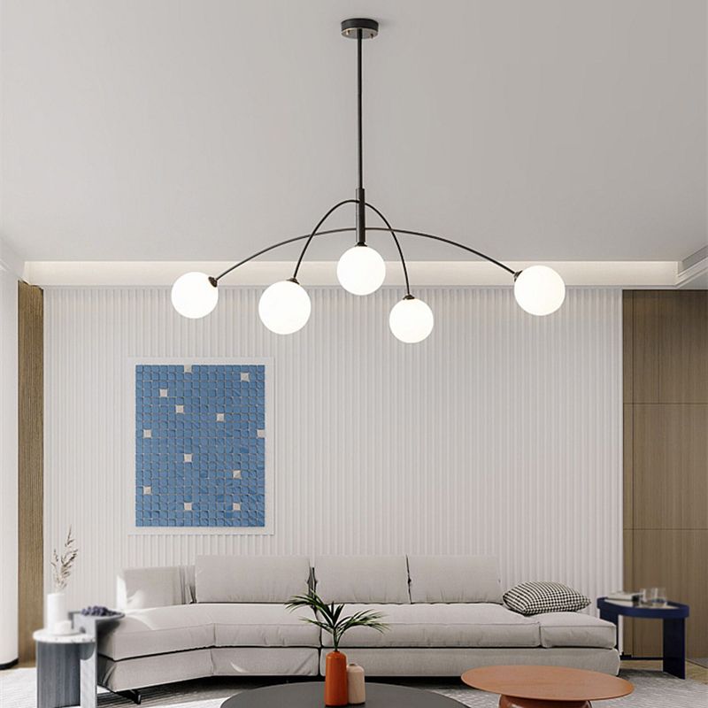 Valentina Lustre Minimaliste, Metal/Verre, Noir/Or, Salon - Neutralighting