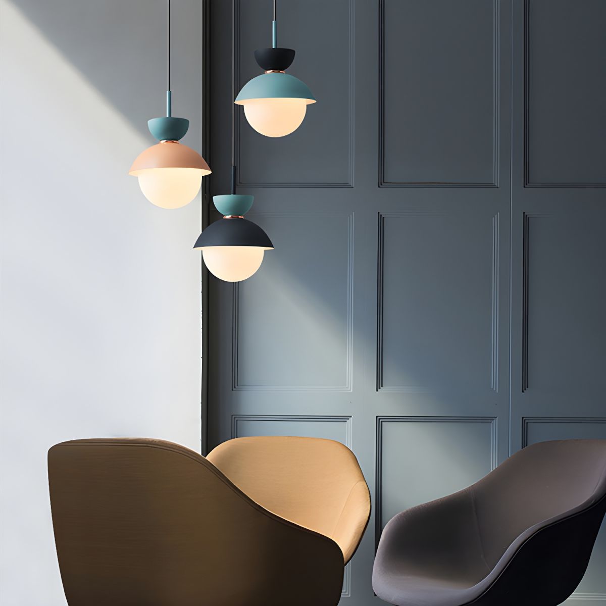 Arisha LED Coloré Métal Suspension Chambre à Coucher Salon - Neutralighting