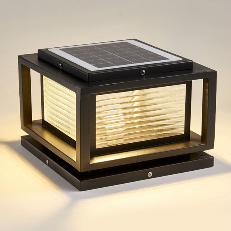 Ray Lampe Solaire de Poteau, Noire, L 25/30/38CM