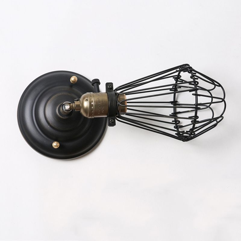 Silva Applique Murale Lanterne Industrielle, Métal, Noir/Roille, Couloir - Neutralighting