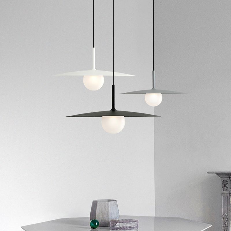 Arisha Suspension Dôme Moderne, Métal /Verre, Noir/Blanc/Grise, Chambre - Neutralighting