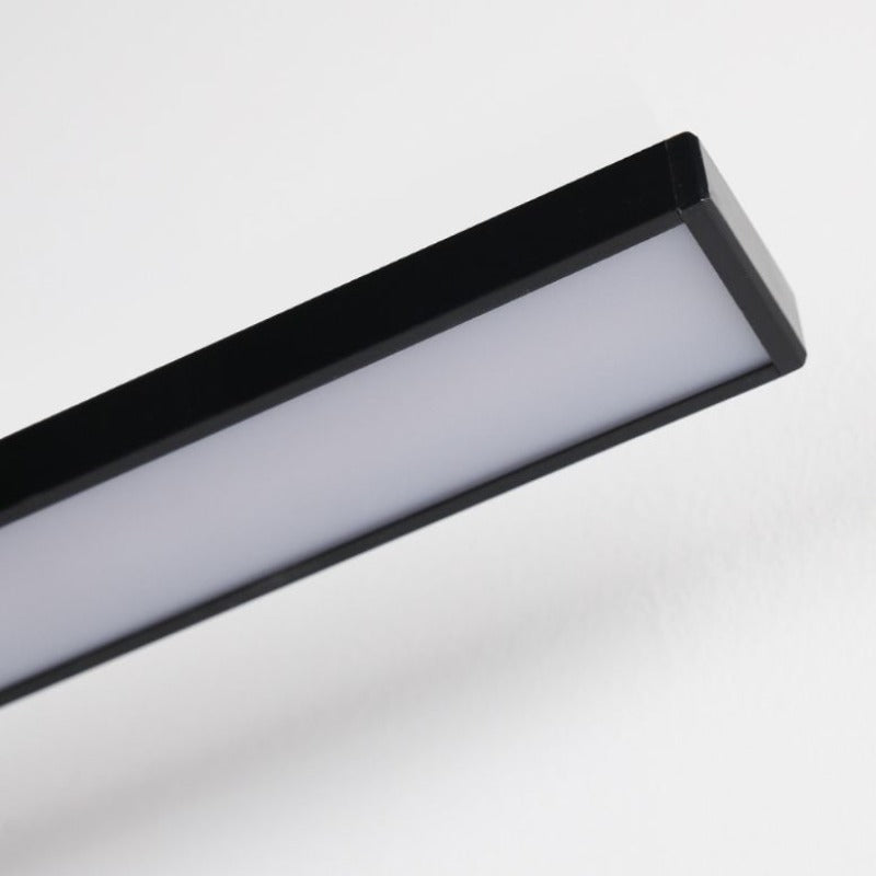 Ray Applique Murale LED Linéaire/Rectangulaire, Métal/Acrylique, Noir/Argent, Salle de Bain - Neutralighting