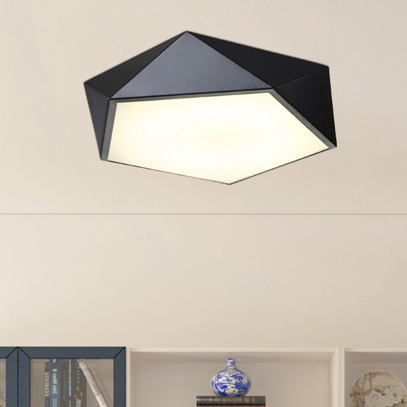 Arisha Design LED Plafonnier Simple Moderne Métal Noir/Blanc Salon - Neutralighting