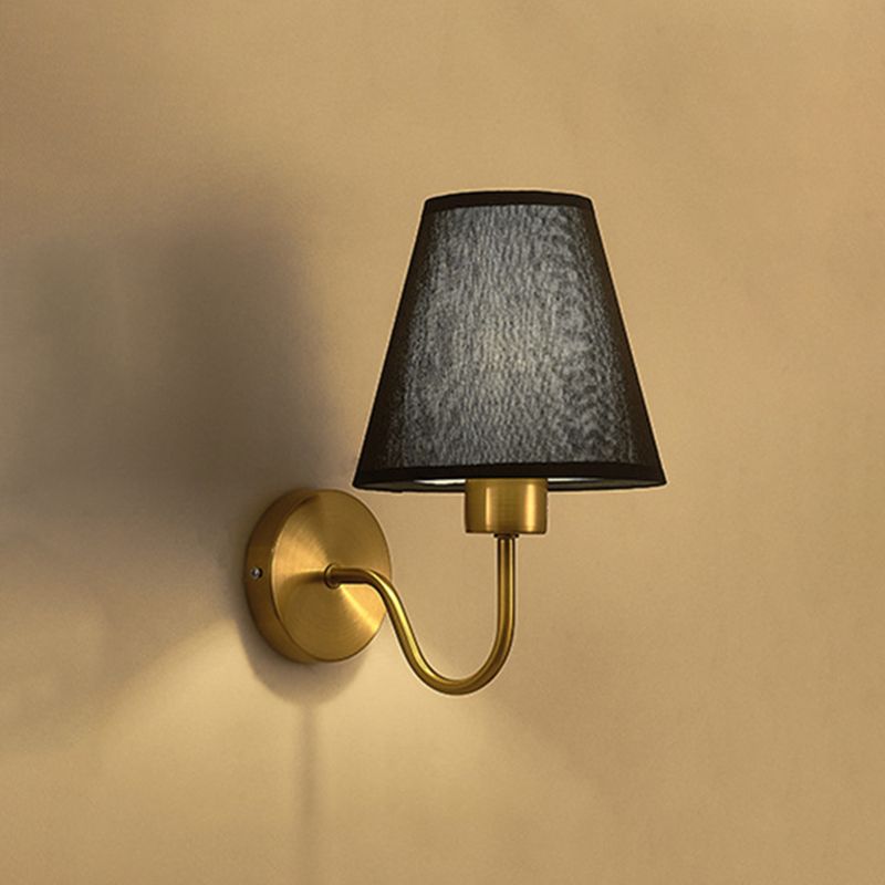 Tiffany Applique Murale Géométrique Nordique, Métal/Tissu, Noir/Blanc/Café/Lin, Chambre - Neutralighting