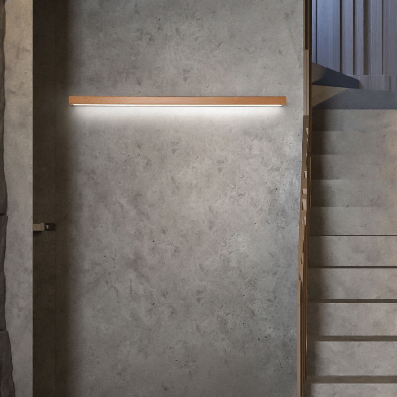 Dwyn Applique Murale Miroir Linéaire Minimaliste Bois Salon