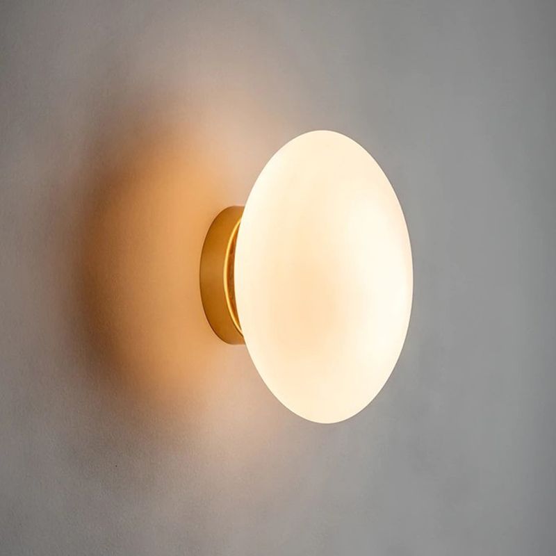 Valentina Applique Murale Globe Minimaliste, Métal/Verre, Blanc, Salle de Bain - Neutralighting