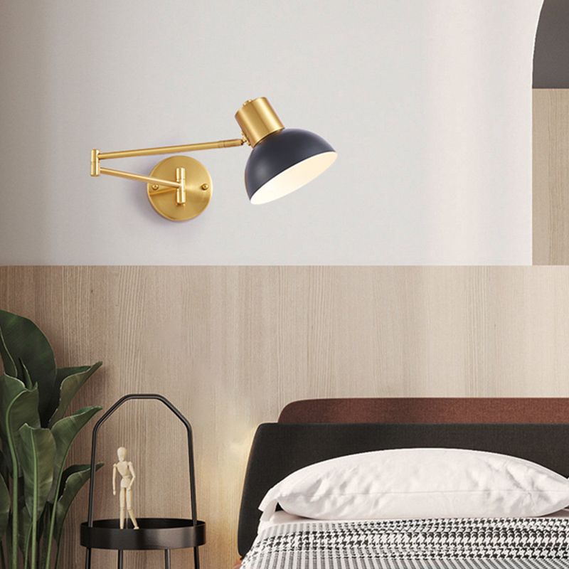 Arisha Applique Orientable Géométrique Moderne, Métal, Noir/Or, Chambre - Neutralighting