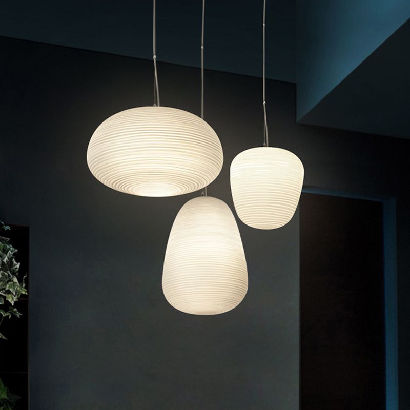 Ritta Design LED Suspension Blanc Verre Métal Chambre à coucher - Neutralighting