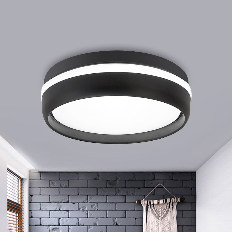 Arisha Plafonnier Rond Moderne, Métal, Noir/Gris, Salon - Neutralighting