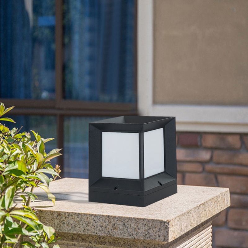 Ray Lampe Solaire de Poteau, Rectangle Simple, L 12/15/20/27/32CM
