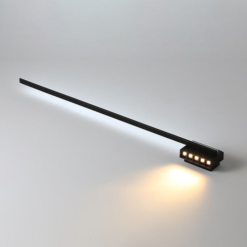 Ray Applique de Vanité Linéaire Minimaliste, Métal/Acrylique, Noir, Salon - Neutralighting