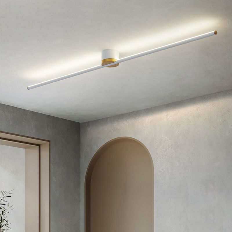 Erix Plafonnier Linéaire Moderne Blanc/Noir. Salon - Neutralighting