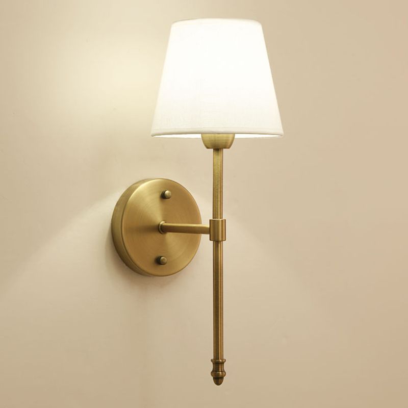 Tiffany Applique Murale Moderne, Métal/Tissu, Or, Couloir/Salon - Neutralighting
