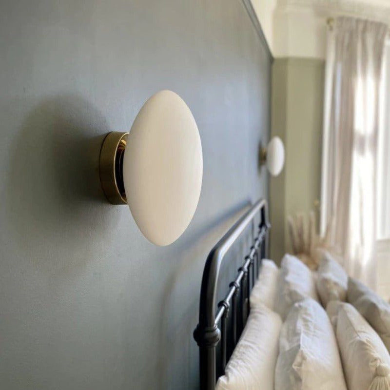 Valentina Applique Murale Globe Minimaliste, Métal/Verre, Blanc, Salle de Bain - Neutralighting