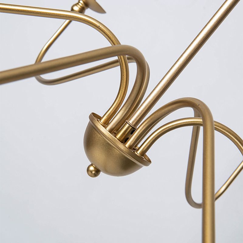 Silva Grande Luminaires Suspensions Vintage LED Métal Noir/Doré Salon
