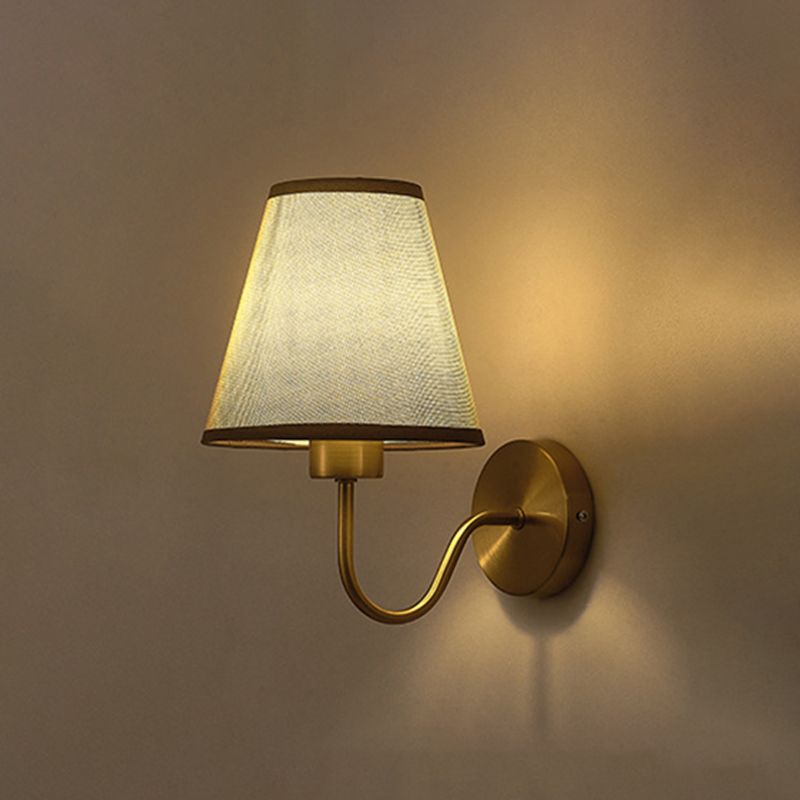 Tiffany Applique Murale Géométrique Nordique, Métal/Tissu, Noir/Blanc/Café/Lin, Chambre - Neutralighting